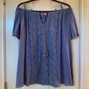 Blue Spaghetti Strap Top